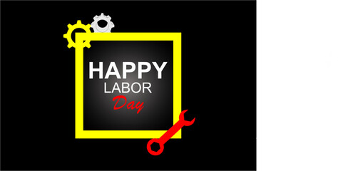 labor day yellow frame
