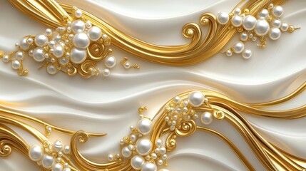 Luxurious Gold and Pearl Decor