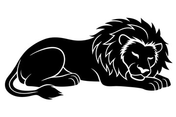 lion silhouette vector illustration