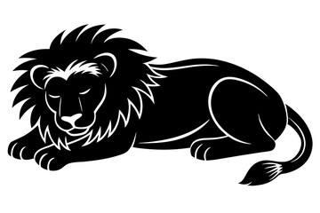lion silhouette vector illustration