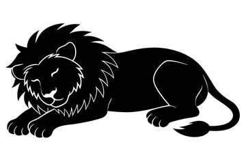 lion silhouette vector illustration