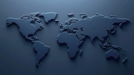 Global Map, Dark Background