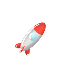 Fototapeta premium rocket on white background