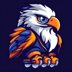 Eagle mascot with roller skates in vibrant colors showcasing strength and agility