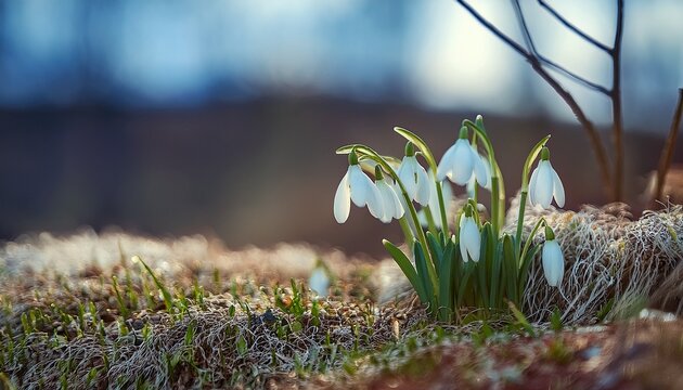 snowdrops the first spring flowers in the vicinity of nizhny tagil april 2024
