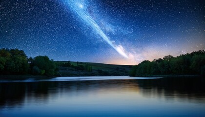 comet over the night river