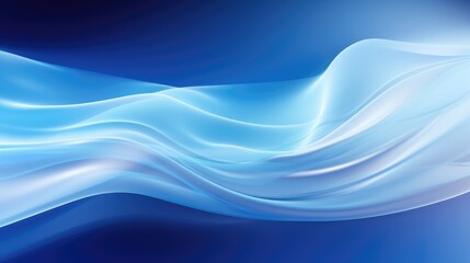 Abstract blue background with blurred wavy lines and soft light, creating an elegant design