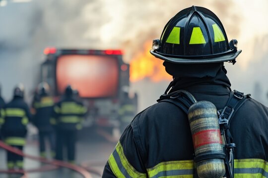 Firefighters respond to major blaze with urgency and teamwork in a city setting