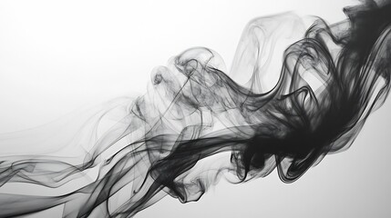 Abstract Black Smoke: Fluid, Elegant, Artistic Swirls