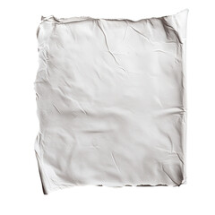Crumpled white sheet of paper or foil