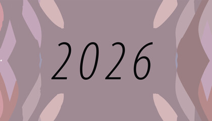 Obraz premium A graphic design celebrating the new year 2026.