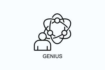 Genius Icon Or Logo Isolated Illustration