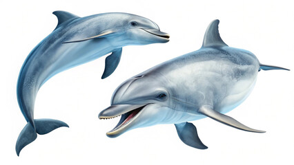 High-Quality Dolphin Pictures with White Background