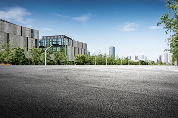 Modern Urban Landscape Featuring Architectural Elements and Open Space