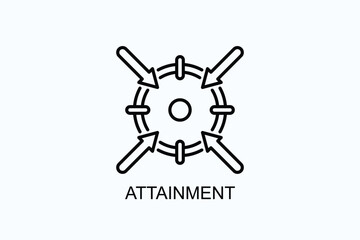 Attainment Icon Or Logo Isolated Illustration