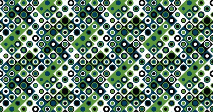 Abstract geometric mosaic pattern background - seamless loop video