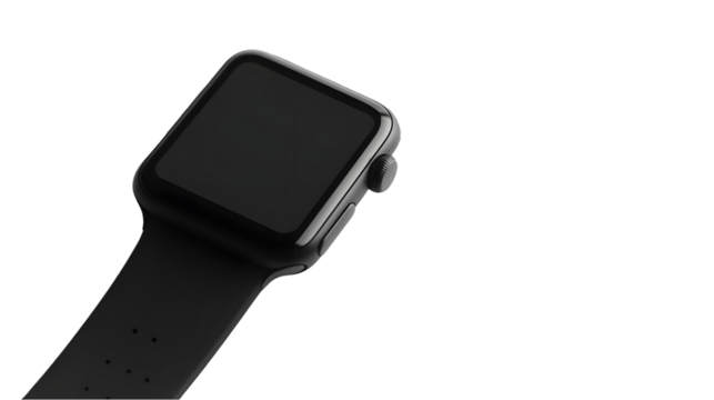Modern smart watch, sleek design, dark color