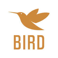 bird flat minimalist logo design