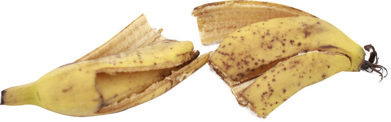 banana peel on transparent background