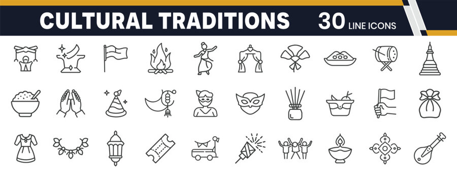 Cultural Traditions and Festival Icons &ndash; Global Celebrations, Heritage, and Traditional Festive Icon Collection