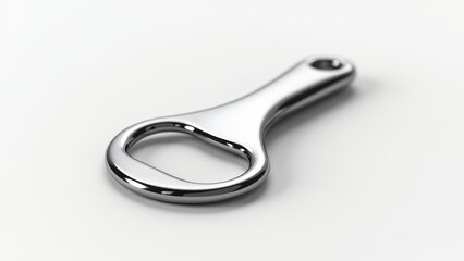 Silver Bottle Opener On White Surface