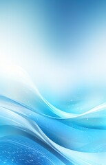 Fototapeta premium Abstract blue background with wavy lines and soft light effects on a white background, technology concept. 