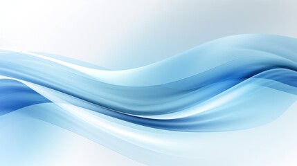 Fototapeta premium Abstract blue background with wavy lines and soft light effects on a white background, technology concept. 