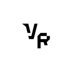 cool minimalist logo VR sporty style monogram Alphabet Initial square concept
