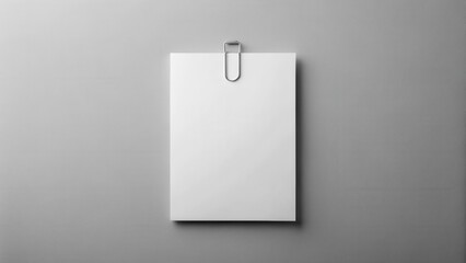 Blank Paper Mockup  A Clean, Simple Vertical Presentation on a Neutral Background
