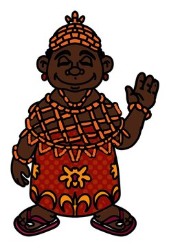 A West Africa woman with a traditional regalia 