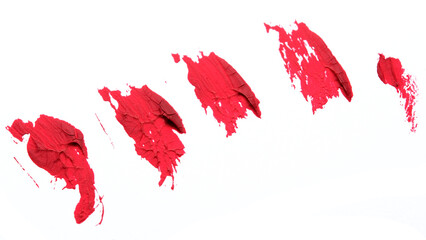 Bold red lipstick highlights artistry