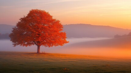 Autumnal Sunrise Landscape