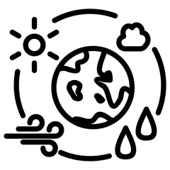 Climate Change vector icon illustration concept