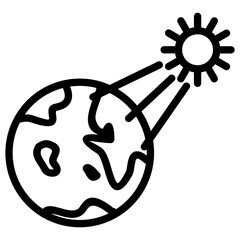 Greenhouse Effect vector icon illustration concept