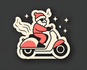 Santa   Ride Illustration