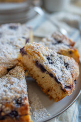 home made blueberry streusel cake 