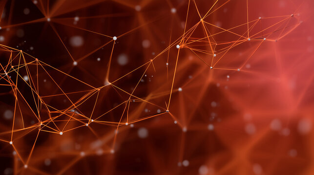 Fondo abstracto de tecnologia y ciencia.Malla o red con lineas y formas geometricas
