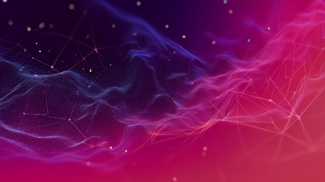 Fondo abstracto de tecnologia y ciencia.Malla o red con lineas y formas geometricas