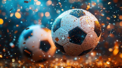 Fototapeta premium Celebrating soccer victory