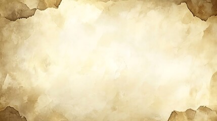 Aged parchment effect background with rough edges and soft watercolor texture