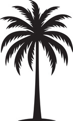 Obraz premium Palm Tree Silhouette Vector Illustration