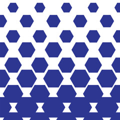 Blue Hexagon Matrix – Futuristic Geometric Pattern