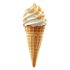 Creamy ice cream cone