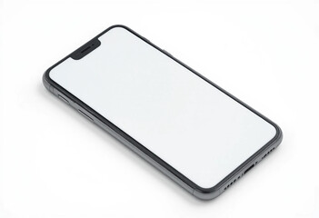 Realistic vector mockup phone for visual ui app demonstration. High quality realistic newest version of smartphone with blank white screen