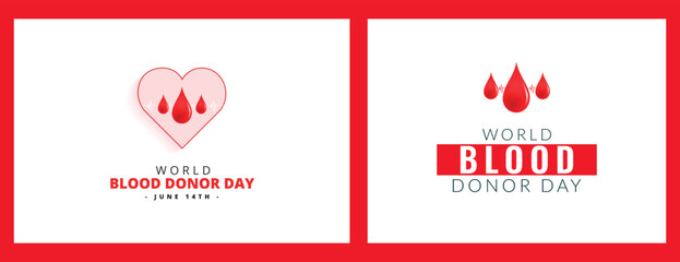 World blood donor day awareness social media post banner design vector file