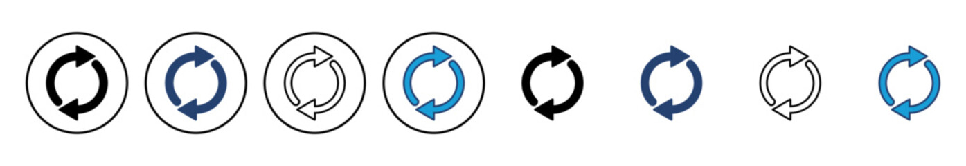 Refresh icon vector. Reload icon vector. Update icon.