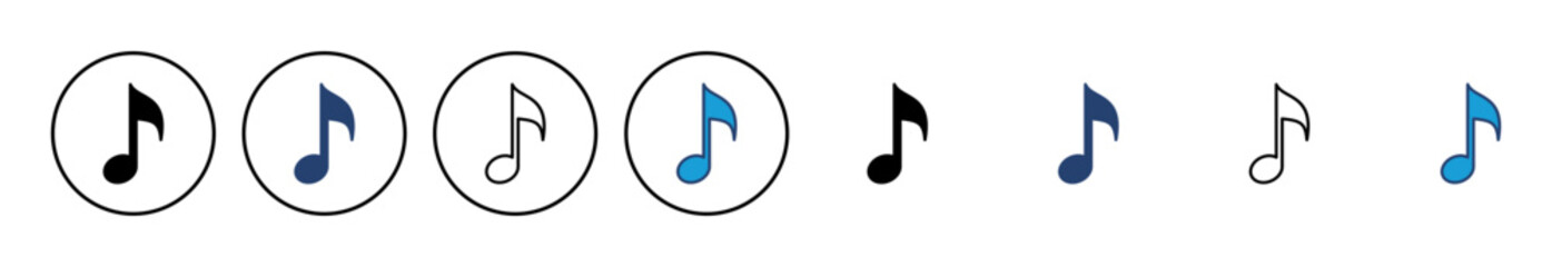 Music icon vector. note music icon vector