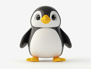 Fototapeta premium Charming 3d illustration of an endearing penguin chick bringing joy and cuteness to all who see it