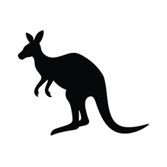 Kangaroo Vector Icon – Minimalist Animal Symbol for Wildlife, Australia, or Nature Themes