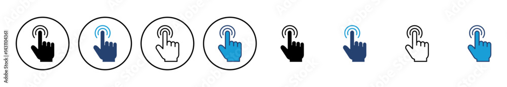 Poster hand click icon vector. pointer icon vector. hand cursor icon vector